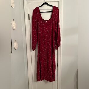 Free People Red Floral Dress